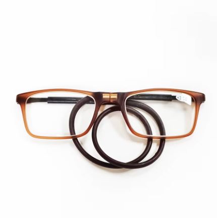Portable magnetic reading glasses that can be hung around the neck with adjustable lanyard for men and women